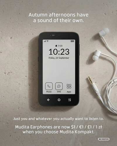 Mudita Kompakt plus Mudita Headphones Fall Promo