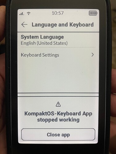 Kompaktkeyboarderror