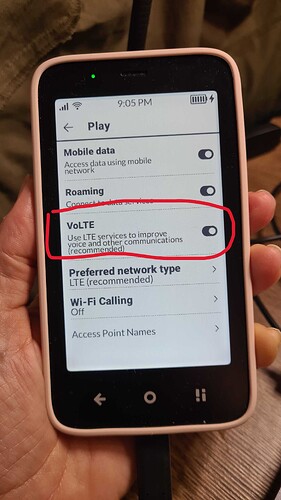 Kompakt Volte setting