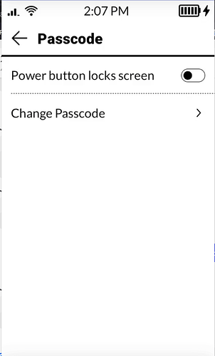 passcode screen lock