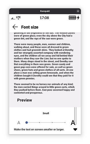 Font Accessibility Settings